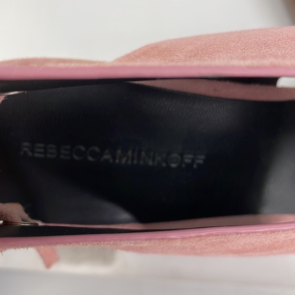 Rebecca Minkoff Shoes Sandals Pink Suede Wedges Ties Open Toe Size 9.5 - Picture 12 of 12
